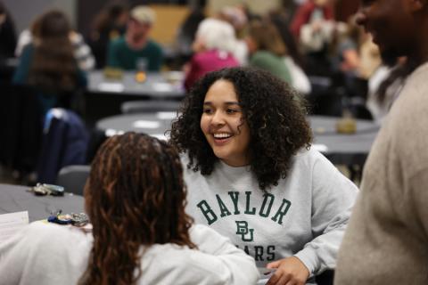 Students socializing at the Bobo Spiritual Life Center